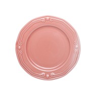 Πιάτο ρηχό Athénée πορσελάνινο ανάγλυφο σε διάμετρο 20cm χρώματος ροζ
