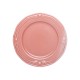 Πιάτο ρηχό Athénée πορσελάνινο ανάγλυφο σε διάμετρο 20cm χρώματος ροζ