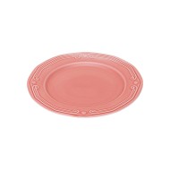 Πιάτο ρηχό Athénée πορσελάνινο ανάγλυφο σε διάμετρο 20cm χρώματος ροζ