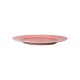 Πιάτο ρηχό Athénée πορσελάνινο ανάγλυφο σε διάμετρο 20cm χρώματος ροζ