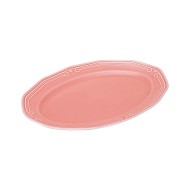 Πιατέλα οβάλ ΟΒΑΛ Athénée πορσελάνινη ανάγλυφη 36cm Rose