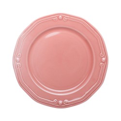 Πιάτο παρουσίασης Athénée πορσελάνινο ανάγλυφο 31cm σε ροζ χρώμα