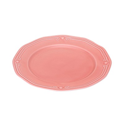 Πιάτο παρουσίασης Athénée πορσελάνινο ανάγλυφο 31cm σε ροζ χρώμα