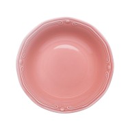 Σαλατιέρα Athénée πορσελάνινη ανάγλυφη 23cm σε ροζ χρώμα