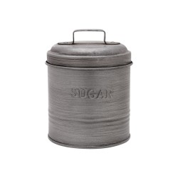 Δοχείο αποθήκευσης ζάχαρης μεταλλικό με αεροστεγές καπάκι διαστάσεων 11x11x14cm Estia