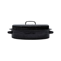 Γάστρα Enamel εμαγιέ διαστάσεων 40x27x15cm χωρητικότητας 4.8lt με σχάρα 