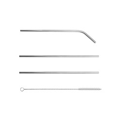 Καλαμάκια ανοξείδωτα με βουρτσάκι καθαρισμού σετ 4 τεμαχίων  Καλαμάκια ανοξείδωτα με βουρτσάκι καθαρισμού σετ 4 τεμαχίων