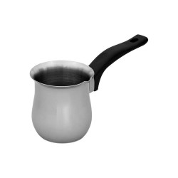 Μπρίκι basic ανοξείδωτο χωρητικότητας 250ml ασημί με μαύρο χερούλι