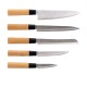 Μαχαίρια Bamboo Essentials ανοξείδωτα με βάση 5 τεμάχια