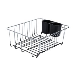 Καλάθι νεροχύτη μεταλλικό διαστάσεων 35x30x15cm με μαύρη βάση σιλικόνης Καλάθι νεροχύτη μεταλλικό διαστάσεων 35x30x15cm με μαύρη βάση σιλικόνης