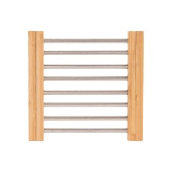 Βάση μαγειρικού σκεύους πτυσσόμενη BAMBOO ESSENTIALS απο ανοξείδωτο ατσάλι και Bamboo διαστάσεων 22x21.3x2.2cm Estia