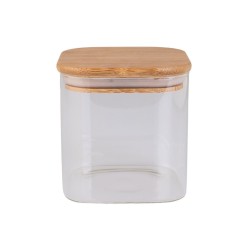 Δοχείο αποθήκευσης τροφίμων BAMBOO ESSENTIALS χωρητικότητας 550ml γυάλινο με Bamboo καπάκι Estia