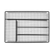 Θήκη οργάνωσης συρταριού ιδανική για  μαχαιροπήρουνα μεταλλική σε μαύρο χρώμα METAL BLACK διαστάσεων 36x26cm Estia