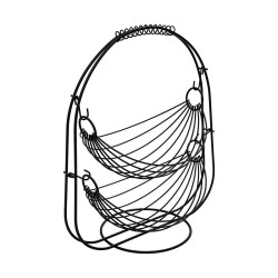 Φρουτιέρα 2 ορόφων μεταλλική σε μαύρο χρώμα METAL BLACK διαστάσεων 37x20x42cm Estia Φρουτιέρα 2 ορόφων μεταλλική σε μαύρο χρώμα METAL BLACK διαστάσεων 37x20x42cm Estia