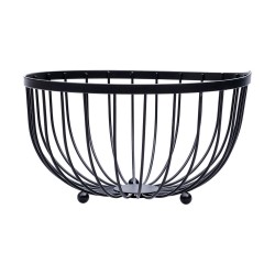 Φρουτιέρα μεταλλική διαστάσεων 25x13cm σε μαύρο χρώμα