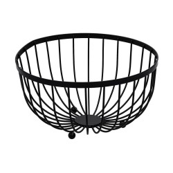 Φρουτιέρα μεταλλική διαστάσεων 25x13cm σε μαύρο χρώμα Φρουτιέρα μεταλλική διαστάσεων 25x13cm σε μαύρο χρώμα