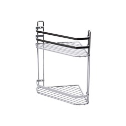 Εταζέρα Elegant μεταλλική γωνιακή 2 θέσεων διαστάσεων 32x28x18cm χρωμίου