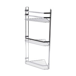 Εταζέρα Elegant μεταλλική γωνιακή 3 θέσεων διαστάσεων 54x28x18cm χρωμίου