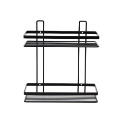 Εταζέρα ELEGANT μεταλλική ίσια 2 θέσεων διαστάσεων 27x25x12.5cm σε χρώμα μαύρο