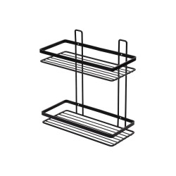 Εταζέρα ELEGANT μεταλλική ίσια 2 θέσεων διαστάσεων 27x25x12.5cm σε χρώμα μαύρο