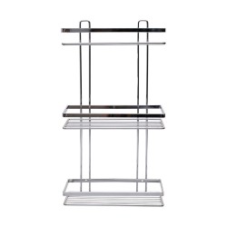 Εταζέρα Elegant μεταλλική ίσια 3 θέσεων διαστάσεων 46x25x12.5cm χρωμίου