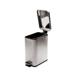 Χαρτοδοχείο μπάνιου Soft close Slim ανοξείδωτο χωρητικότητας 5lt ματ inox