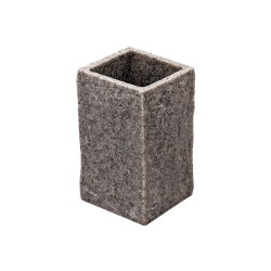 Ποτηράκι μπάνιου ROCK ρητίνης σε χρώμα γκρι