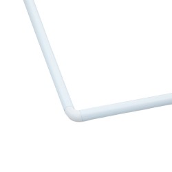 Βραχίονας κουρτίνας μπάνιου αλουμινίου γωνιακός 90x90cm σε χρώμα λευκό