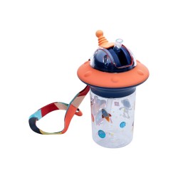 Παιδικό παγούρι Astro πλαστικό χωρητικότητας 450ml σε χρώμα σκούρο μπλε