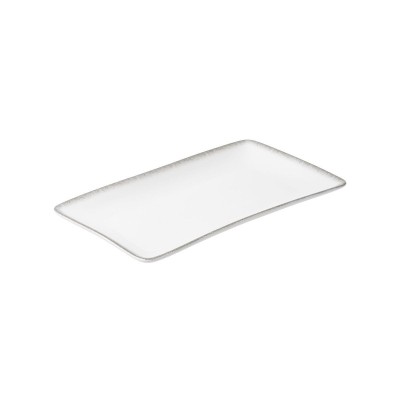 Πιατέλα ορθογώνια Pearl white πορσελάνινη διαστάσεων 21x10.5cm