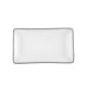Πιατέλα ορθογώνια Pearl white πορσελάνινη διαστάσεων 21x10.5cm