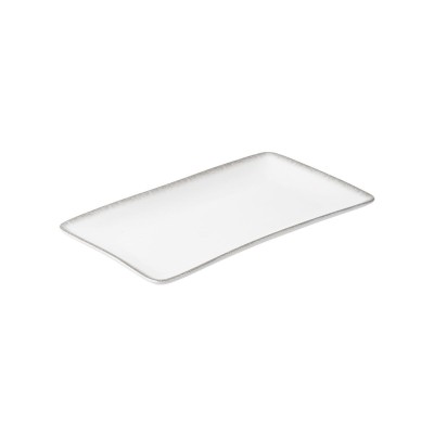 Πιατέλα ορθογώνια Pearl white πορσελάνινη διαστάσεων 27x16cm