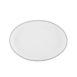 Πιατέλα οβάλ Pearl white πορσελάνινη μη΄κους 36cm