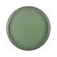 Πιάτο ρηχό κάθετο Terra green σε πράσινο χρώμα από πορσελάνη διαμέτρου 21cm