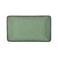 Πιατέλα ορθογώνια Terra green πορσελάνινη διαστάσεων 31x21cm