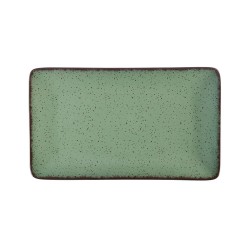 Πιατέλα ορθογώνια Terra green πορσελάνινη διαστάσεων 31x21cm