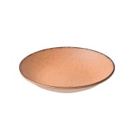 Πιάτο βαθύ Terra salmon πορσελάνινο με διάμετρο 23cm