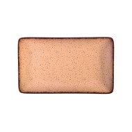 Πιατέλα ορθογώνια Terra salmon πορσελάνινη διαστάσεων 27x16cm