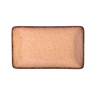 Πιατέλα ορθογώνια Terra salmon πορσελάνινη διαστάσεων διαστάσεων 31x21cm