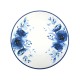 Πιάτο παρουσίιασης Blue rose πορσελάνινο διαμέτρου 27cm σε χρώμα λευκό με μπλε λουλούδια