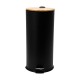 Κάδος απορριμμάτων Bamboo Essentials με μηχανισμό Soft close χωρητικότητας 30lt σε ματ μαύρο χρώμα