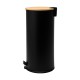 Κάδος απορριμμάτων Bamboo Essentials με μηχανισμό Soft close χωρητικότητας 30lt σε ματ μαύρο χρώμα