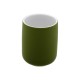 Ποτηράκι μπάνιου Olive series πήλινο σε διάσταση 7.5x7.5x9.7cm σε λαδί χρώμα