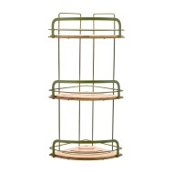Εταζέρα Bamboo Essentials μεταλλική γωνιακή 3 θέσεων διαστάσεων 49x19.5x19.5cm σε λαδί χρώμα Εταζέρα Bamboo Essentials μεταλλική γωνιακή 3 θέσεων διαστάσεων 49x19.5x19.5cm σε λαδί χρώμα