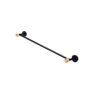 Πετσετοθήκη επιτοίχια μονή μεταλλική BAMBOO ESSENTIALS διαστάσεων 9x65.4x5.2cm σε μαύρο χρώμα  Πετσετοθήκη επιτοίχια μονή μεταλλική BAMBOO ESSENTIALS διαστάσεων 9x65.4x5.2cm σε μαύρο χρώμα