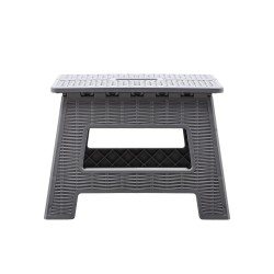 Σκαλάκι - σκαμπώ πτυσσόμενο πλαστικό διαστάσεων 29x22x22cm σε γκρι χρώμα