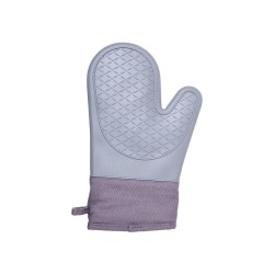 Γάντι φούρνου σιλικόνης με αντιολισθητική λαβή σε γκρι χρώμα