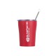 Θερμός Coffee Mug Save The Aegean 350ml σε χρώμα κόκκινο με ανοξείδωτο καλαμάκι Estia Olympiacos BC