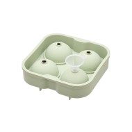 Παγοθήκη σιλικόνης 4 θέσεων σφαιρικό σχήμα σε χρώμα mint green