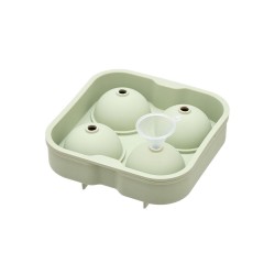 Παγοθήκη σιλικόνης 4 θέσεων σφαιρικό σχήμα σε χρώμα mint green